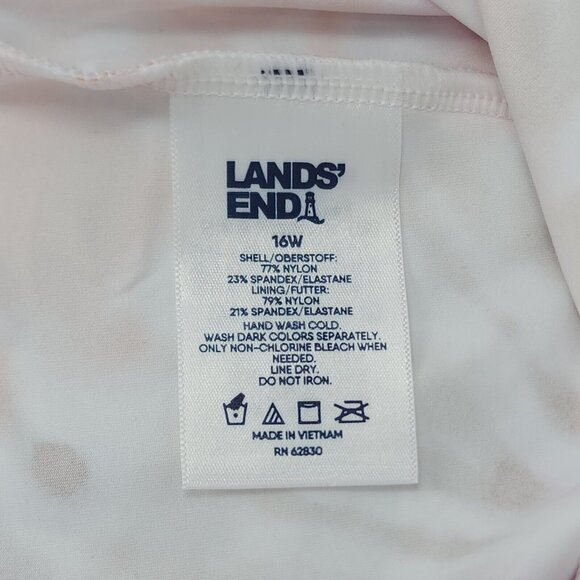 Lands End Tankini Swim Top Plus Size 16W Square Neck Underwire Bra Swimsuit $78 - Picture 9 of 11